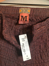 Load image into Gallery viewer, The People of the Labyrinths Burgundy Wool Plaid Pants NWT 2400-290-22920
