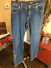 Load image into Gallery viewer, Allen B Size 30 Blue Stretch Cotton Safety Pins Jeans 2400-282-52120
