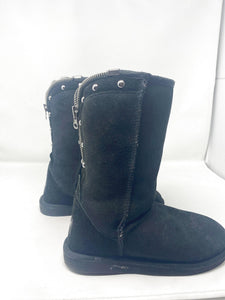 Pegia 40 Black Sheapskiin Suede Boots Studs 2870-139-11121