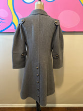 Load image into Gallery viewer, Fendi Size 40 Gray Wool Pea Coat
