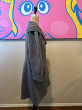 Load image into Gallery viewer, Fendi Size 40 Gray Wool Pea Coat
