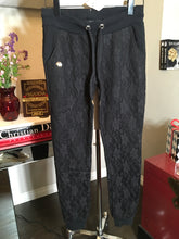 Load image into Gallery viewer, Philipp Plein Size S Black Cotton Lace Sweatpants 2400-400-12519
