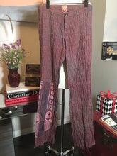 Load image into Gallery viewer, The People of the Labyrinths Burgundy Wool Plaid Pants NWT 2400-290-22920
