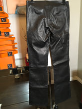 Load image into Gallery viewer, Chrome Hearts Size 2 Black Leather Pants 2400-331-12519
