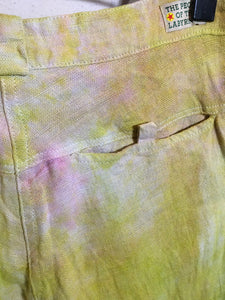 The People of the Labyrinths Peach Green Hombre Linen Pants 2400-409-22720