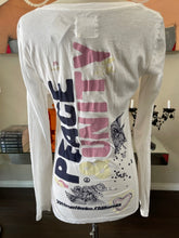 Load image into Gallery viewer, 291 Sz 1 White Cotton Peace Unity Long Sleeve T-shirt 2400-862-52721
