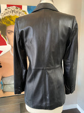 Load image into Gallery viewer, Caslon Black Leather Size XS Jacket Blazer
