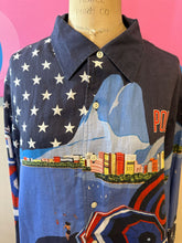 Load image into Gallery viewer, Polo Ralph Lauren Size 16 Blue &amp; White Unbrella Linen Long Sleeve Shirt
