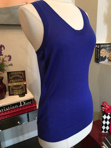 Alexander McQueen Size M Purple Wool & Silk Cashmere Knit Top 2400-753-12119
