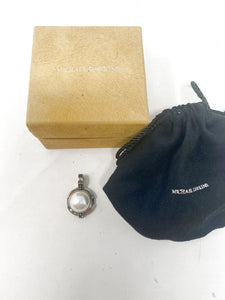 Michael Dawkins Sterling Silver Faux Pearl Enhancer Pendant 2870-55-11121