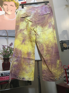 The People of the Labyrinths Yellow Lavender Hombre Linen Pants 2400-417-3320