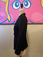 Load image into Gallery viewer, Balmain Size 40 Black Wool GabardineTuxedo Smoking Jacket
