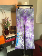 Load image into Gallery viewer, The People of the Labyrinths Purple Hand Painted Sweatpants 2400-425-91020
