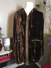 Load image into Gallery viewer, Theodore Size XS Brown Velour Pants Suit Track Set 2400-717-6620
