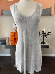 Beauitful People Size S Gray Rayon Knit Tank Top 2400-847-3922