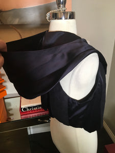 Haider Ackermann Size 38 Black Purple Satin Vest NWT 2400-140-12119