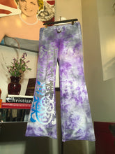 Load image into Gallery viewer, The People of the Labyrinths Purple Hand Painted Sweatpants 2400-425-91020
