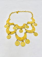 Load image into Gallery viewer, Alexis Kirk Gold Egyption Bib Necklace Vintage - 2536-1-12821
