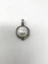 Load image into Gallery viewer, Michael Dawkins Sterling Silver Faux Pearl Enhancer Pendant 2870-55-11121
