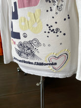 Load image into Gallery viewer, 291 Sz 1 White Cotton Peace Unity Long Sleeve T-shirt 2400-862-52721
