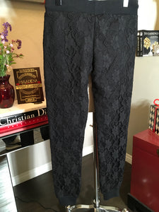 Philipp Plein Size S Black Cotton Lace Sweatpants 2400-400-12519