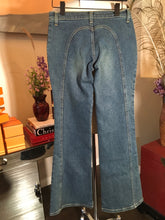 Load image into Gallery viewer, Lenfontaine Size 4 Blue DenierBell Boton Lace Up Jeans 2400-280-52120
