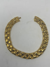 Load image into Gallery viewer, Vintage Gold Metal Choker Necklace 1980s
