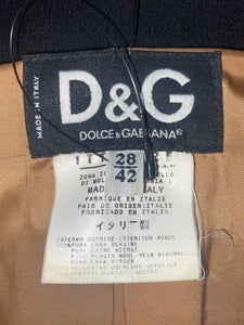 D&G Black Wool Crepe Winter Coat  2879-85-92421