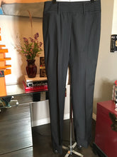 Load image into Gallery viewer, Dolce &amp; Gabbana Size 42 Black Wool Pin Stripe Pants 2400-299-11020
