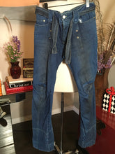 Load image into Gallery viewer, Jimmy Taverniti Size 44 Blue Cotton Belted Snap Jeans 2400-303-52020
