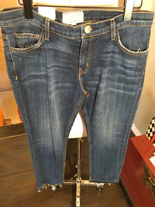 Current / Elliott Size 28 Blue Stretch Cotton Frayed Jeans NWT 2400-320-31020