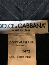 Load image into Gallery viewer, Dolce &amp; Gabbana Size 42 Black Wool Pin Stripe Pants 2400-299-11020
