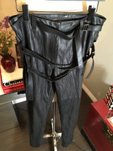 Load image into Gallery viewer, Ann Demeulemeester Size 38 Black Leather Pants NWT 2400-300-12519
