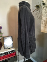 Load image into Gallery viewer, James Perse Size 2 Off Black Distressed Cotton Jacket
