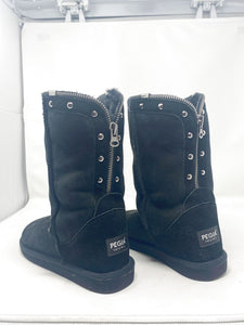 Pegia 40 Black Sheapskiin Suede Boots Studs 2870-139-11121