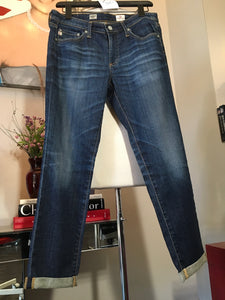 Adriano Goldschmed Blue Stilt Roll-Up  Skinny Distressed Jeans 2400-325-31120