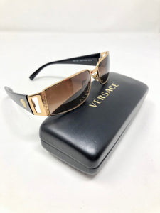 Versace Black Plastic Gold Metal Medusa Sunglasses 2676-100-102221