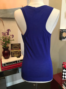 Alexander McQueen Size M Purple Wool & Silk Cashmere Knit Top 2400-753-12119