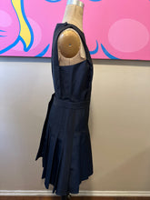 Load image into Gallery viewer, Viktor &amp; Rolf Size 42 Navy Thick Taffeta Pleated Dress
