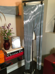 The People of the Labyrinths Tie Dye Gray Modal Leggings Pants 2400-484-9320