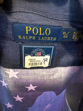 Load image into Gallery viewer, Polo Ralph Lauren Size 16 Blue &amp; White Unbrella Linen Long Sleeve Shirt
