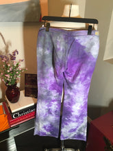 Load image into Gallery viewer, The People of the Labyrinths Purple Hand Painted Sweatpants 2400-425-91020
