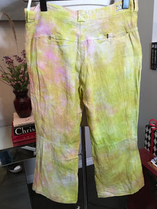 The People of the Labyrinths Peach Green Hombre Linen Pants 2400-409-22720