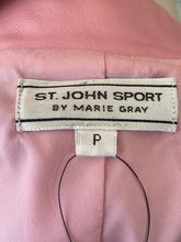 Load image into Gallery viewer, St. John Pink Leather Size P Leather Bomber Jacket
