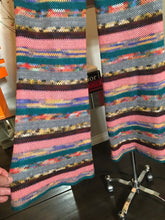 Load image into Gallery viewer, Missoni Size 42 Pink &amp; Green Waffle Striped Knit Striped Pants 2400-386-11820
