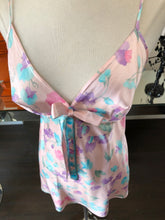 Load image into Gallery viewer, Leonard Paris Pink &amp; Green Floral Silk Satin Chemise 2400-927-31022
