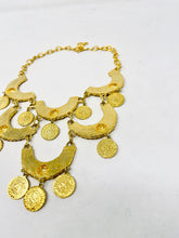 Load image into Gallery viewer, Alexis Kirk Gold Egyption Bib Necklace Vintage - 2536-1-12821
