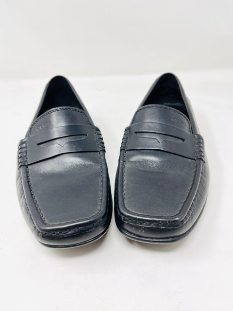 Geox 6 Black Leather Driving Shoes Loafers 1-440-8721