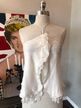 Load image into Gallery viewer, Empirio Armani Size 40 Ivory Silk Crepe Halter Top 2886-4-8421
