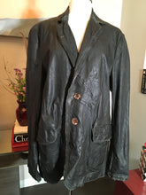 Load image into Gallery viewer, The People of the Labyrinths Sz M Black Leather Distressed Jacket 2400-79-11420
